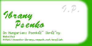 ibrany psenko business card